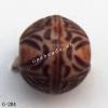 Imitate Wood Acrylic Beads, Round, 10mm, Hole:3mm, Sold by Bag