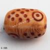 Imitate Wood Acrylic Beads, Oval, 12x8mm, Hole:2mm, Sold by Bag