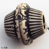Imitate Wood Acrylic Beads, Bicone, 12x10mm, Hole:3mm, Sold by Bag