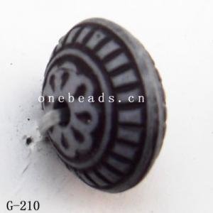Imitate Wood Acrylic Beads, Rondelle, 11x6mm, Hole:1mm, Sold by Bag