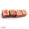 Imitate Wood Acrylic Beads, Cube, 8x8x8mm, Hole:3.5mm, Sold by Bag