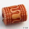 Imitate Wood Acrylic Beads, Column, 10x13mm, Hole:3.5mm, Sold by Bag