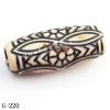 Imitate Wood Acrylic Beads, Tube, 20x9mm, Hole:3mm, Sold by Bag