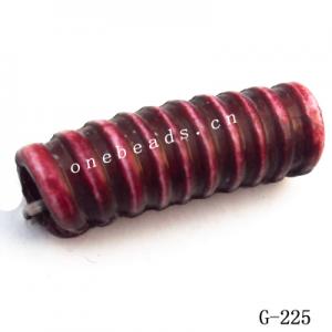 Imitate Wood Acrylic Beads, Tube, 23x8mm, Hole:4mm, Sold by Bag