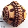 Imitate Wood Acrylic Beads, Bicone, 19x17mm, Hole:3.5mm, Sold by Bag