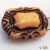 Imitate Wood Acrylic Beads, 22x16x10mm, Hole:2mm, Sold by Bag