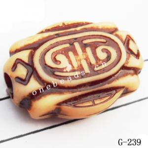 Imitate Wood Acrylic Beads, 21x15x8mm, Hole:3.5mm, Sold by Bag