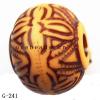 Imitate Wood Acrylic Beads, Flat Round, 16x12mm, Hole:3.5mm, Sold by Bag