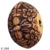 Imitate Wood Acrylic Beads, Flat Round, 13x21x9mm, Hole:2.5mm, Sold by Bag