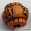 Imitate Wood Acrylic Beads, Fat Bottle, 16x13mm, Hole:4mm, Sold by Bag