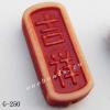 Imitate Wood Acrylic Beads, Rectangular, 12x25x7mm, Hole:2mm, Sold by Bag