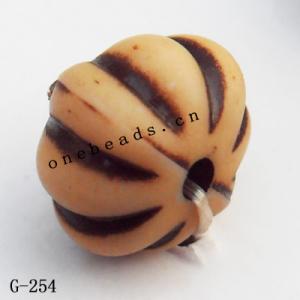 Imitate Wood Acrylic Beads, Fluted Rondelle, 8x12mm, Hole:2mm, Sold by Bag