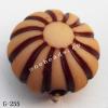 Imitate Wood Acrylic Beads, Fluted Rondelle, 17x13mm, Hole:2.5mm, Sold by Bag