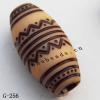 Imitate Wood Acrylic Beads, Tube, 10x20mm, Hole:3mm, Sold by Bag