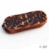 Imitate Wood Acrylic Beads, Rectangular, 19x7x4mm, Hole:1mm, Sold by Bag