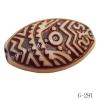 Imitate Wood Acrylic Beads, Horse eye, 22x13x8mm, Hole:2mm, Sold by Bag