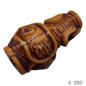 Imitate Wood Acrylic Beads, 29x17mm, Hole:2.5mm, Sold by Bag