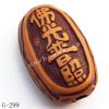 Imitate Wood Acrylic Beads, Flat Oval, 18x21x12mm, Hole:4mm, Sold by Bag