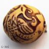 Imitate Wood Acrylic Beads, Round, 20mm, Hole:2.5mm, Sold by Bag