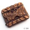 Imitate Wood Acrylic Beads, Rectangular, 18x15mm, Hole:1mm, Sold by Bag
