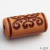 Imitate Wood Acrylic Beads, Tube, 18x9mm, Hole:2.5mm, Sold by Bag