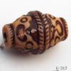Imitate Wood Acrylic Beads, Drum, 18x12mm, Hole:2.5mm, Sold by Bag