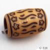 Imitate Wood Acrylic Beads, Tube, 16x11mm, Hole:6mm, Sold by Bag