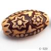 Imitate Wood Acrylic Beads, Horse eye, 24x13x11mm, Hole:3mm, Sold by Bag