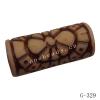 Imitate Wood Acrylic Beads, Tube, 25x11mm, Hole:3.5mm, Sold by Bag