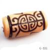 Imitate Wood Acrylic Beads, Tube, 25x13mm, Hole:3.5mm, Sold by Bag