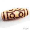 Imitate Wood Acrylic Beads, Tube, 34x13mm, Hole:3.5mm, Sold by Bag