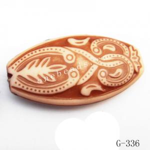 Imitate Wood Acrylic Beads, Horse eye, 40x20mm, Hole:2.5mm, Sold by Bag