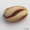 Imitate Wood Acrylic Beads, Fluted Oval, 11x7mm, Hole:1mm, Sold by Bag