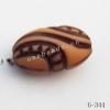 Imitate Wood Acrylic Beads, Oval, 13x7mm, Hole:2mm, Sold by Bag