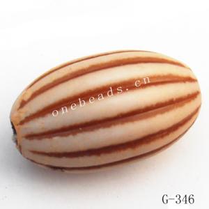 Imitate Wood Acrylic Beads, Oval, 25x15mm, Hole:3mm, Sold by Bag