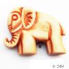 Imitate Wood Acrylic Beads, Elephant, 24x33x6mm, Hole:2.5mm, Sold by Bag