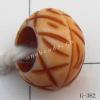 Imitate Wood Acrylic Beads-Spacer, 4.5x7mm, Hole:3mm, Sold by Bag