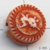 Imitate Wood Acrylic Beads, Coin, 8x4mm, Hole:1.5mm, Sold by Bag
