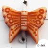 Imitate Wood Acrylic Beads, Butterfly, 10x8mm, Hole:1mm, Sold by Bag