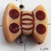 Imitate Wood Acrylic Beads, 8x7mm, Hole:1mm, Sold by Bag