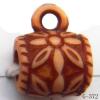 Imitate Wood Acrylic Beads, 8x7mm, Hole:3mm, Sold by Bag