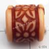 Imitate Wood Acrylic Beads, 8x8mm, Hole:3.5mm, Sold by Bag