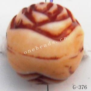 Imitate Wood Acrylic Beads, Round, 8x8mm, Hole:1.5mm, Sold by Bag