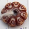 Imitate Wood Acrylic Beads, Coin, 10x5mm, Hole:1.5mm, Sold by Bag