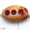 Imitate Wood Acrylic Beads, Oval, 9x6mm, Hole:1.5mm, Sold by Bag