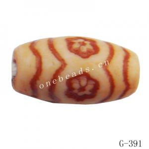 Imitate Wood Acrylic Beads, Tube, 11x6mm, Hole:1.5mm, Sold by Bag