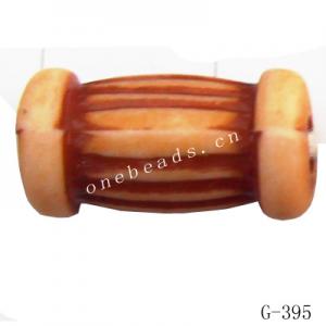 Imitate Wood Acrylic Beads, Pillow, 13x6mm, Hole:2mm, Sold by Bag
