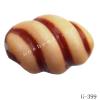 Imitate Wood Acrylic Beads, Fluted Oval, 12x8mm, Hole:1.5mm, Sold by Bag
