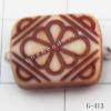 Imitate Wood Acrylic Beads, 12x9mm, Hole:1mm, Sold by Bag