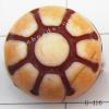 Imitate Wood Acrylic Beads, Flat Round, 11mm, Hole:2mm, Sold by Bag